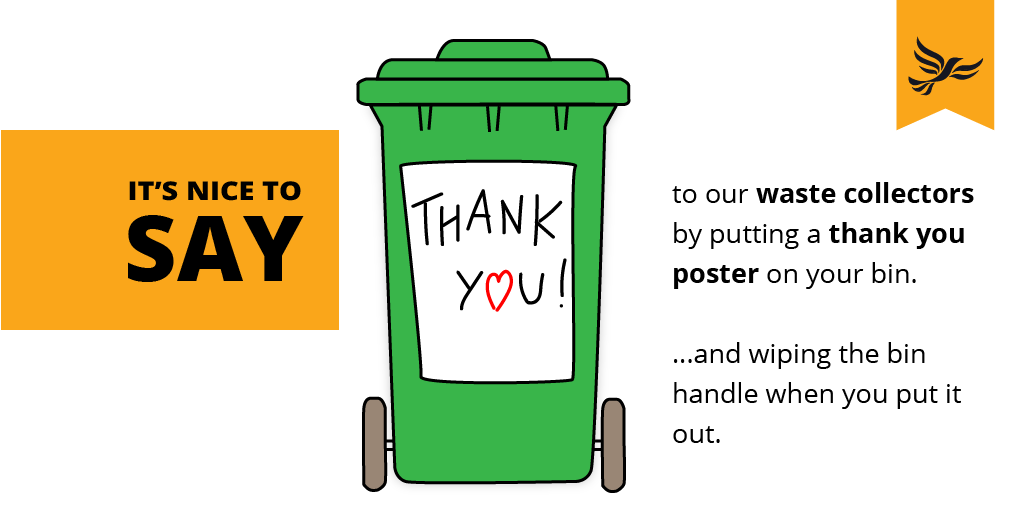 Decorate your bin to thank our waste collectors Elmbridge Liberal Democrats