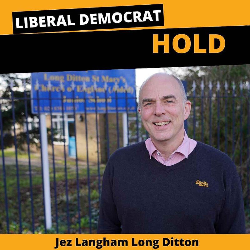 A picture of Jez and text saying hold in Long Ditton